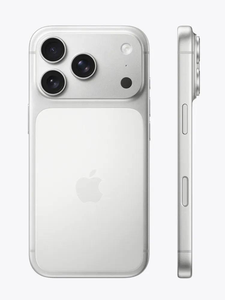 Cosmic Orange iPhone 17 Pro rear design against a dark background
