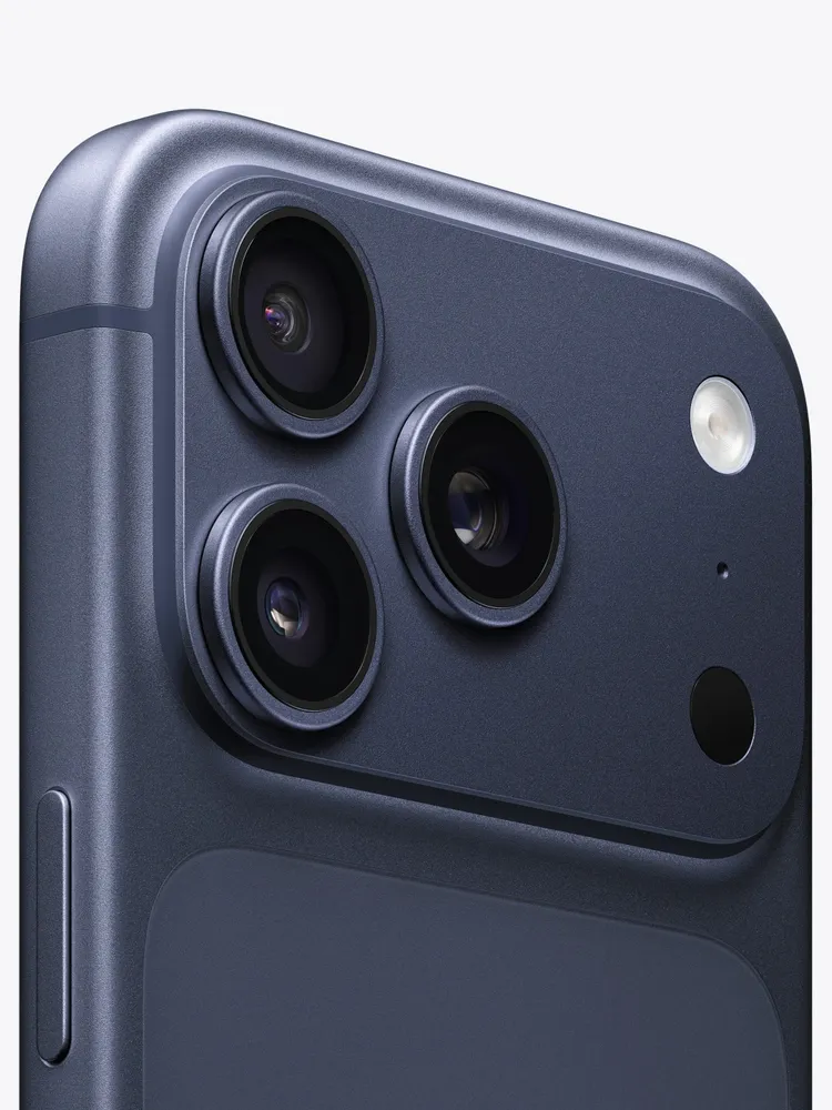 Deep Blue iPhone 17 Pro camera system close-up