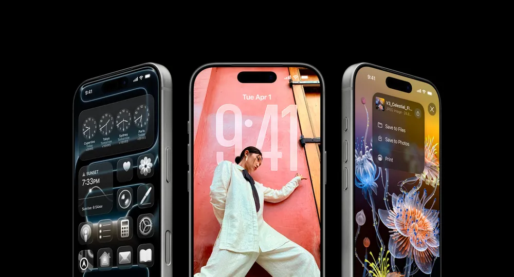 iPhone 17 Pro display experience shown across three devices