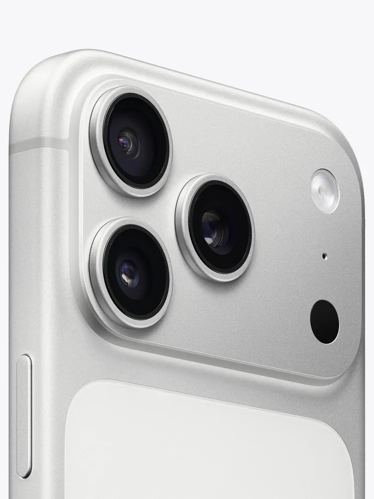 Silver iPhone 17 Pro camera system close-up